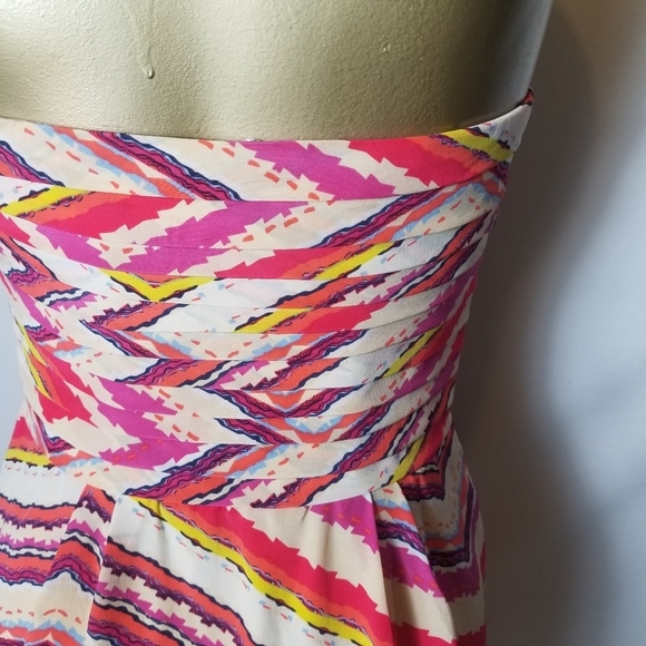 CHARLIE JADE SILK STRAPLESS DRESS. - Picture 4 of 7